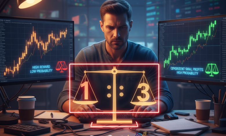 RiskReward 13 خرافة؟ لماذا هذه النسبة تدمر حسابك (الإحصائيات الحقيقية)