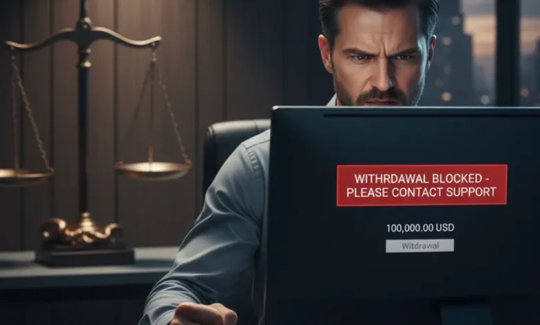 حقوقك القانونية: ماذا تفعل إذا رفض الوسيط السحب؟ [دليلك لاسترجاع المال 2025]