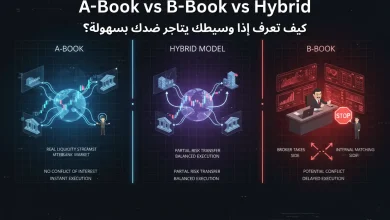 وسطاء التداول A-Book vs B-Book vs Hybrid كيف اختار الوسيط؟